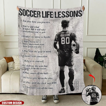 Personalized Motivational Soccer Blanket - Gift For Soccer Lovers
