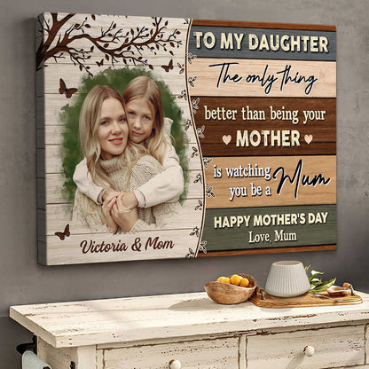 Personalized Canvas / Poster - Vintage Custom Photo Gift for Mother’s Day - Gift for Mom, Wife