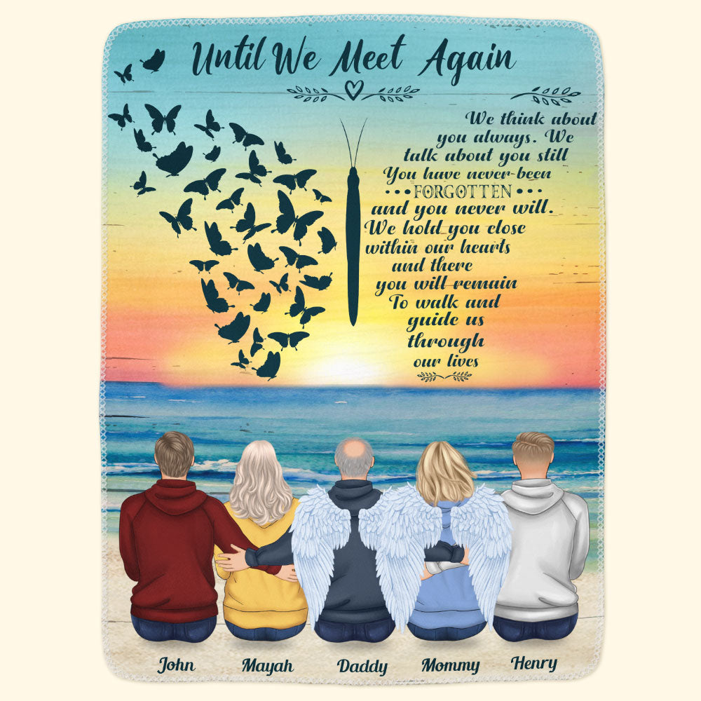 Until We Meet Again - Personalized Custom Memorial Blanket
