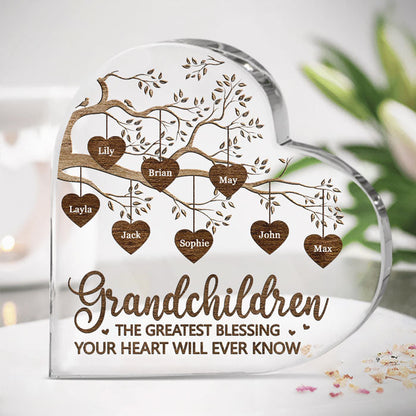 Personalized Gift for Grandparents: 'Grandchildren, The Greatest Blessing' Plaque