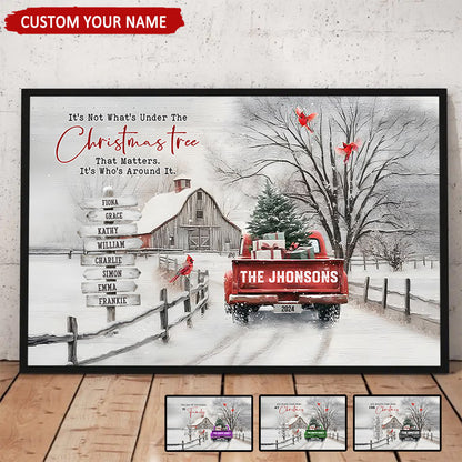 (Now with 11-20 People Option) Customizable ‘All Roads Lead Home at Christmas’ Canvas / Poster - Personalize Names & Year