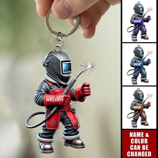 Personalized Welder Keychain - Custom Name Gift