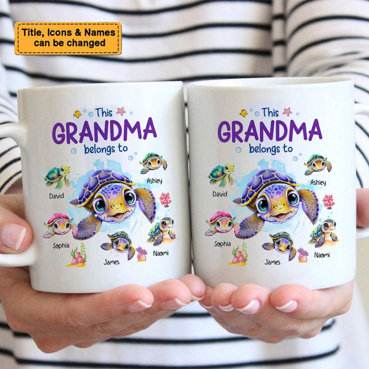 “This Grandma Belongs To” Personalized Mug - Custom Name Gift for Grandma