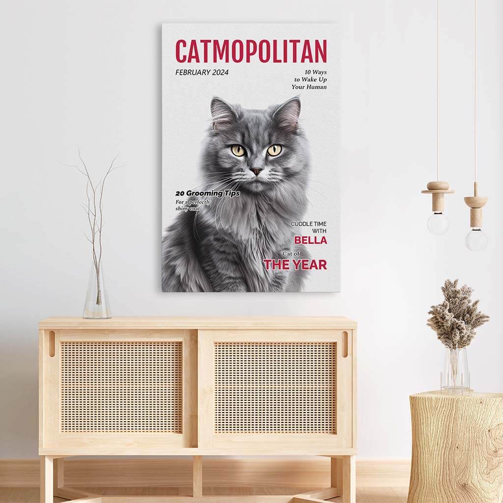 Personalised Catmopolitan Canvas / Poster - Custom Gift For Cat Lovers