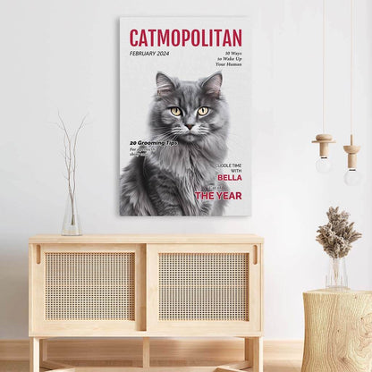 Personalised Catmopolitan Canvas / Poster - Custom Gift For Cat Lovers