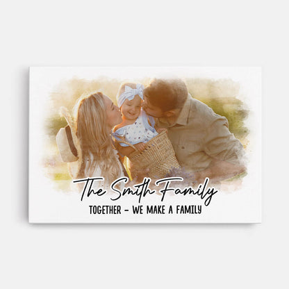 Together We Make A Family - Personalised The Family Canvas / Poster