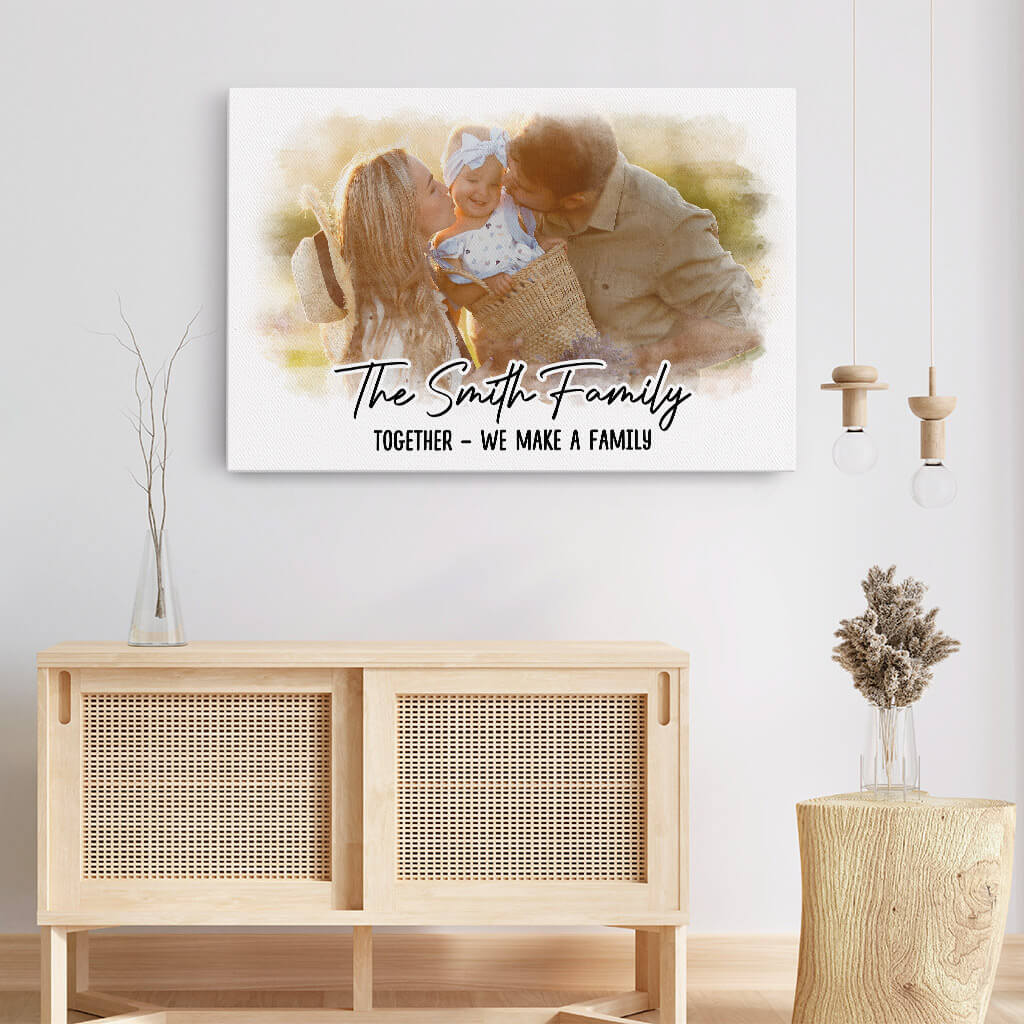 Together We Make A Family - Personalised The Family Canvas / Poster