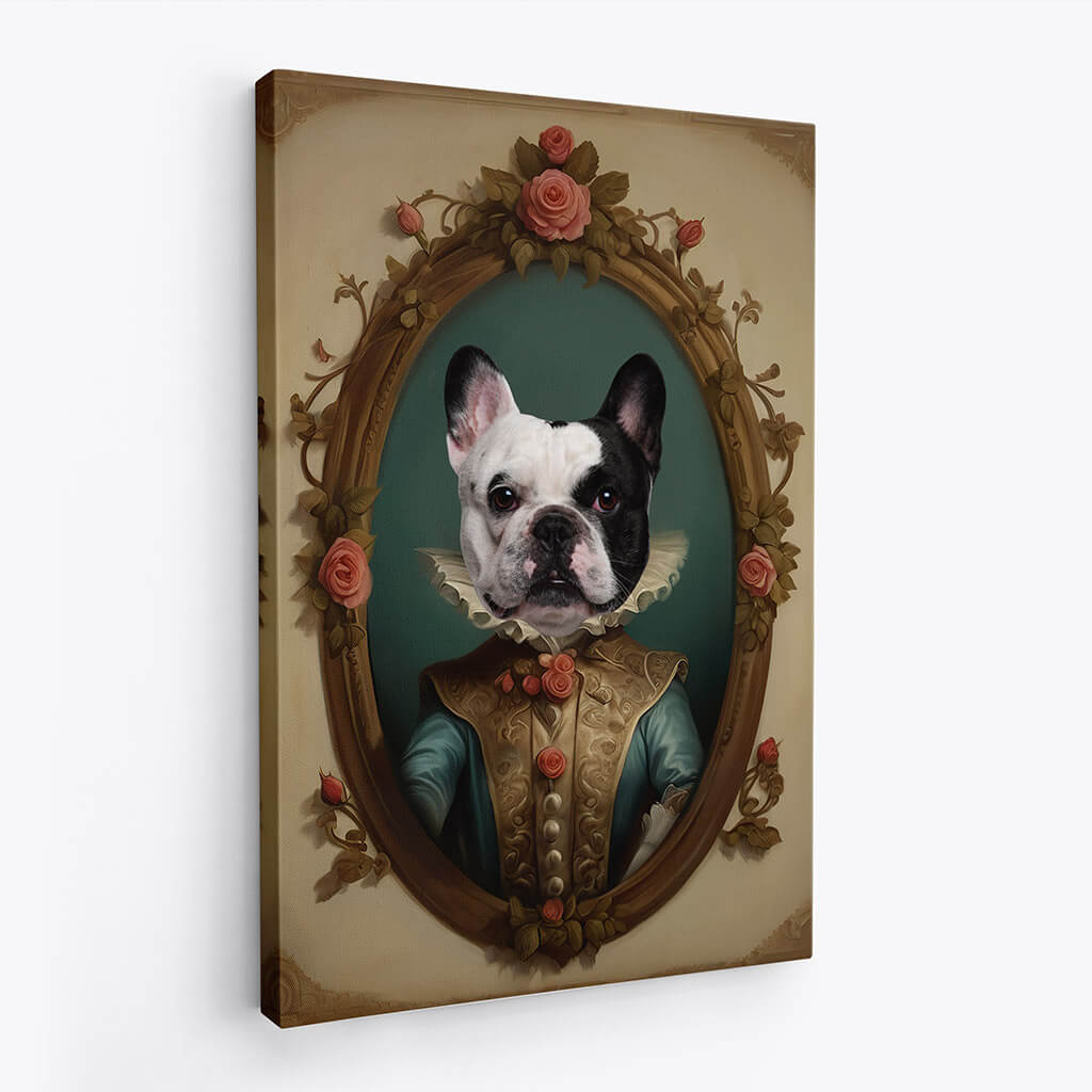 Personalised Royal Pet Portrait Canvas / Poster - Unique Gift for Pet Lovers