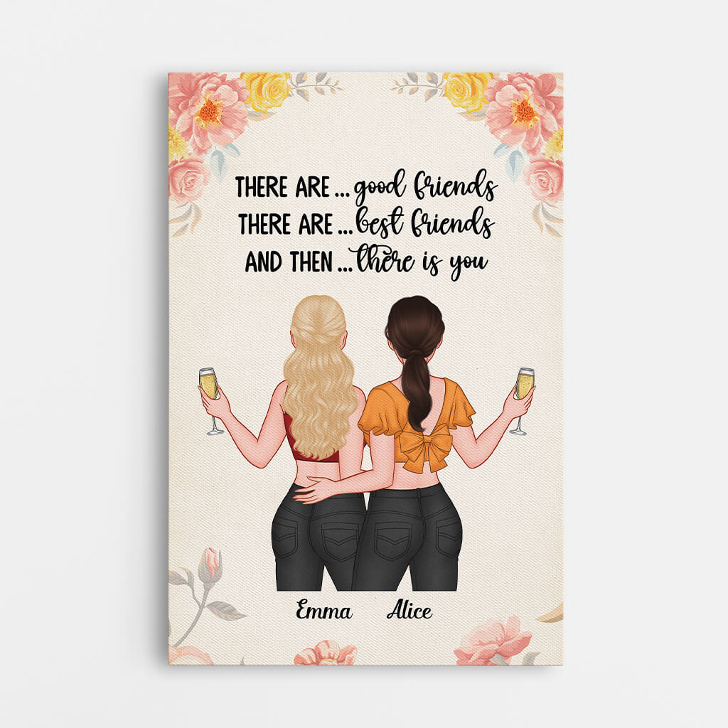 Personalized Best Friends Canvas Gift: 'There Are Good Friends... Then There Is You'