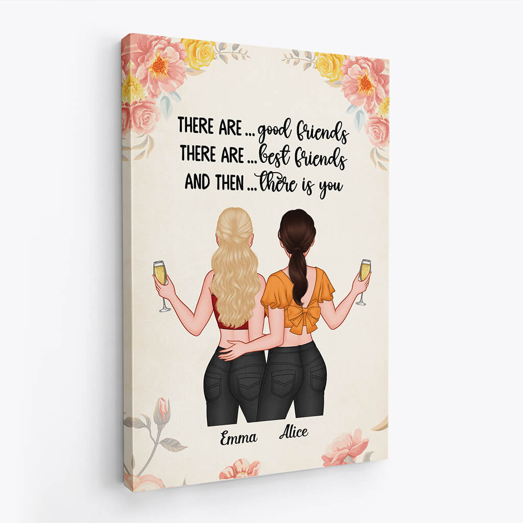 Personalized Best Friends Canvas Gift: 'There Are Good Friends... Then There Is You'
