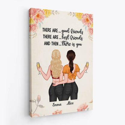 Personalized Best Friends Canvas Gift: 'There Are Good Friends... Then There Is You'