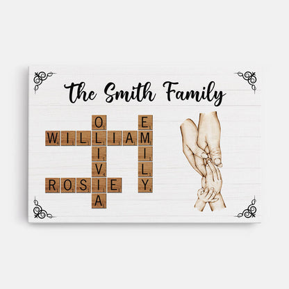 Custom Family Name Scrabble Canvas Wall Art - Heartfelt Home Gift