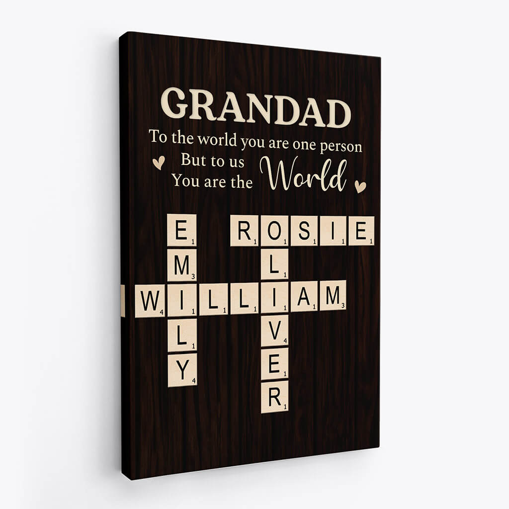 Personalized “To The World You Are One Person” Canvas / Poster - Custom Gift for Grandma