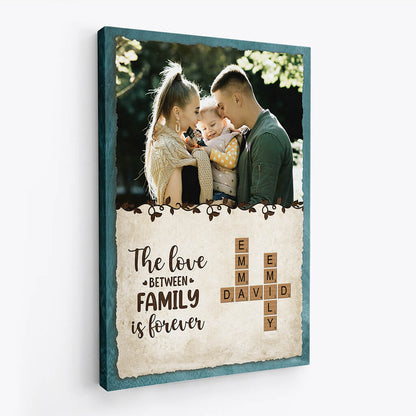 Personalised Together We Make A Family - Custom Crossword Photo Canvas / Poster
