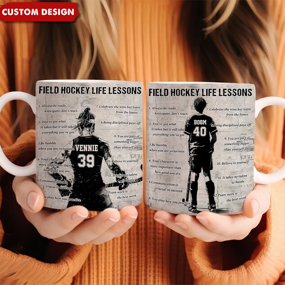 Personalized Field Hockey Life Lessons Mug - Custom Gift For Field Hockey Lovers