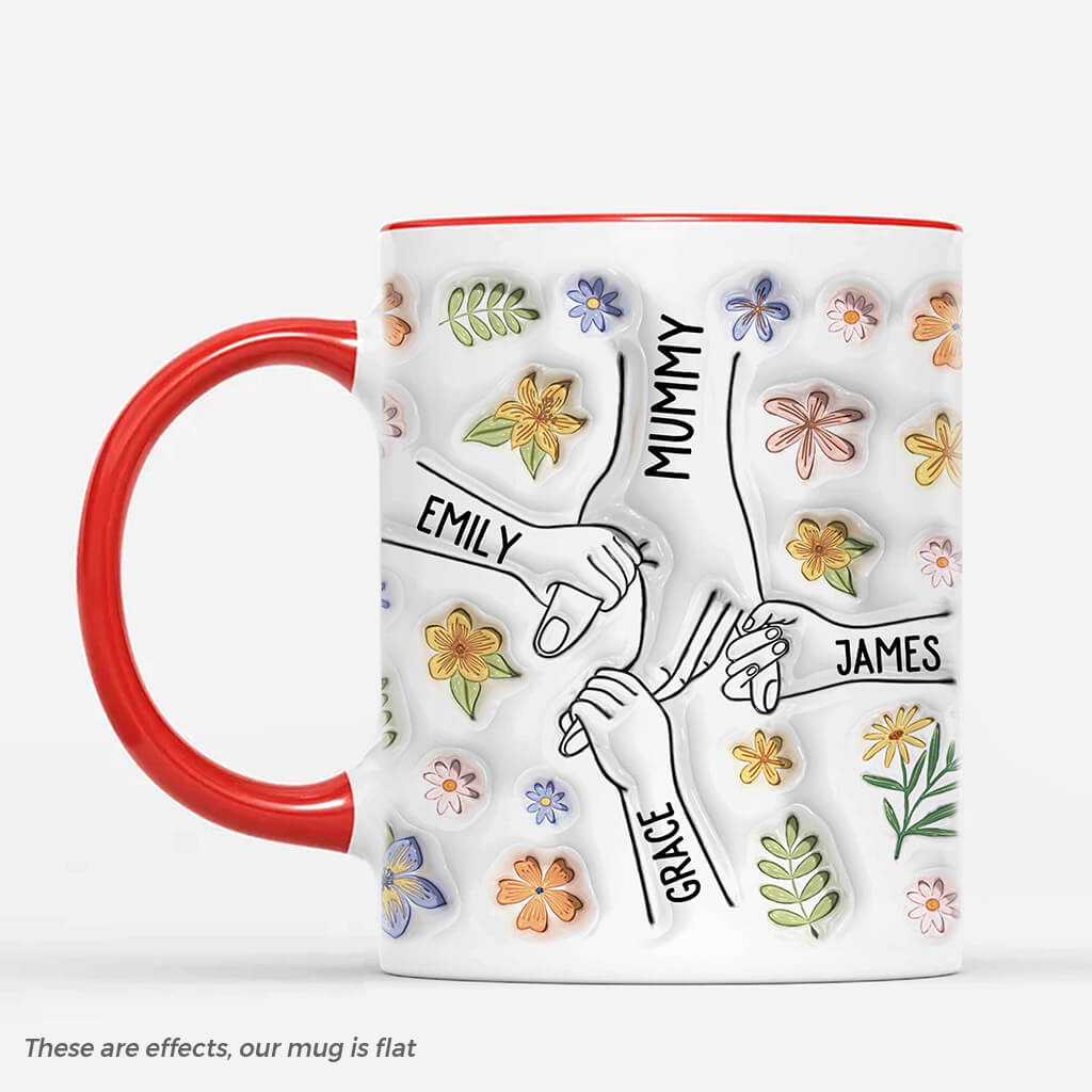 You Hold Our Hands Also Our Hearts - Personalised Mug For Mama / Grandma