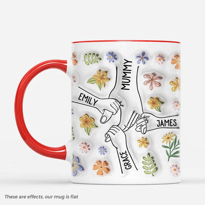 You Hold Our Hands Also Our Hearts - Personalised Mug For Mama / Grandma