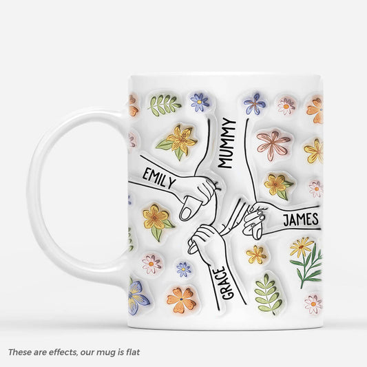 You Hold Our Hands Also Our Hearts - Personalised Mug For Mama / Grandma