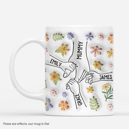 You Hold Our Hands Also Our Hearts - Personalised Mug For Mama / Grandma
