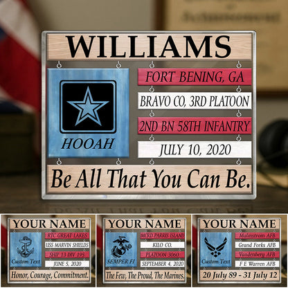 Custom US Army Boot Camp Graduation Acrylic Plaque - Gift for Soldier or Veteran