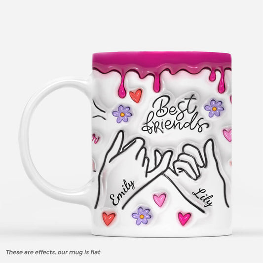 Best Friends Holding Hands - Personalised Mug
