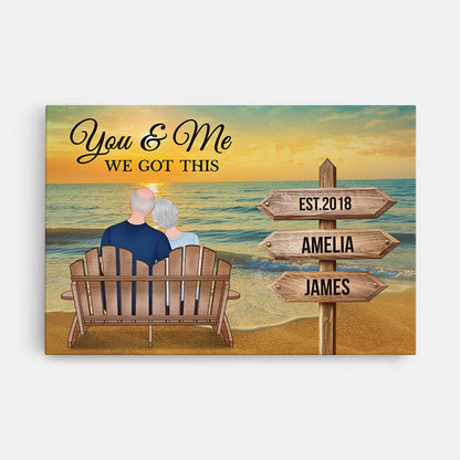 You & Me We Got This - Personalised Couple Canvas / Poster