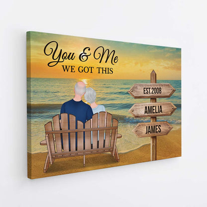 You & Me We Got This - Personalised Couple Canvas / Poster