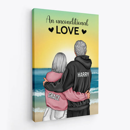 An Unconditional Love - Personalised Canvas / Poster for Couple