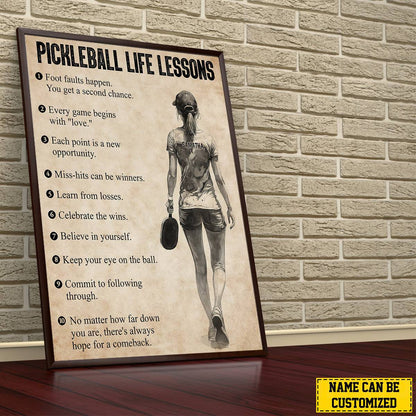 Personalized Pickleball Girl Canvas / Poster - Gift For Pickleball Lovers