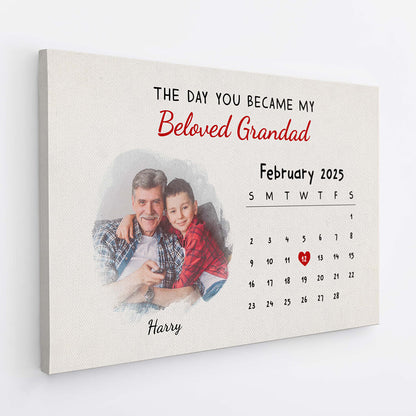 Custom Photo Canvas: "The Day You Became My Beloved Grandma" Wall Art