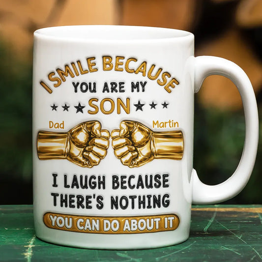 Personalized Son Mug From Mom for Son/Grandson with personalized design details for meaningful gifting