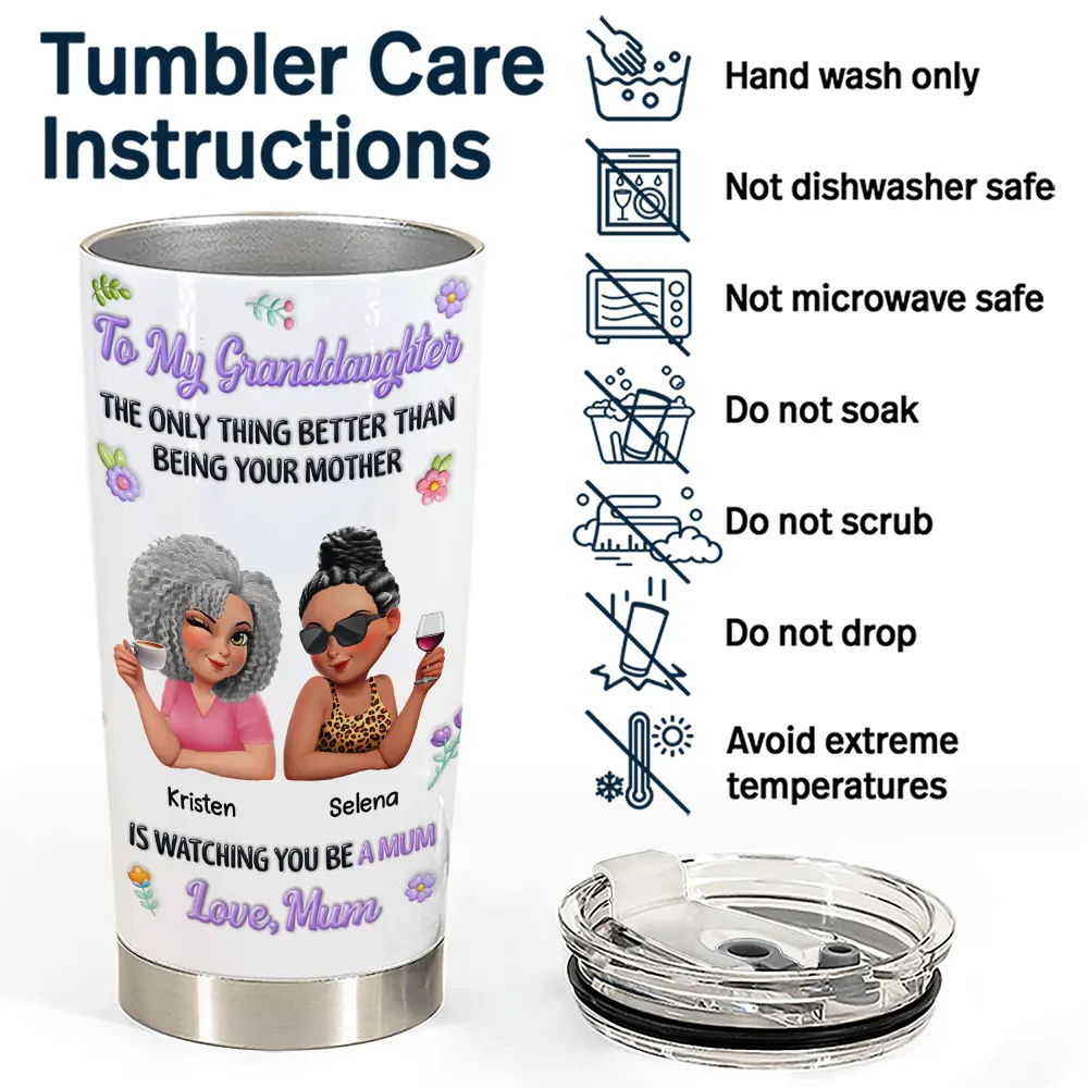 Gift For Daughter,Mom - Daughters (Adult),Happy,New Mom,Gift For Women,Top Market - 3D Inflated Printed The Only Thing Better Than Being Your Mother - Personalized Tumbler