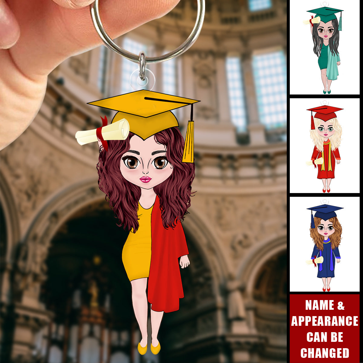 Personalized Acrylic Keychain - Graduation Gift For Girls