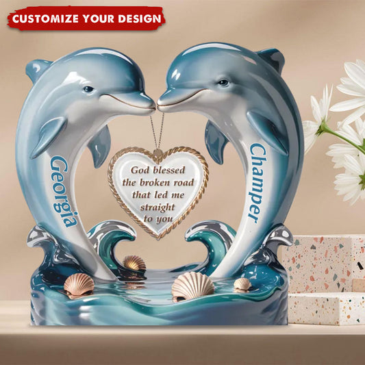 From One Heart To Another, Always - Personalized Couple Acrylic Plaque