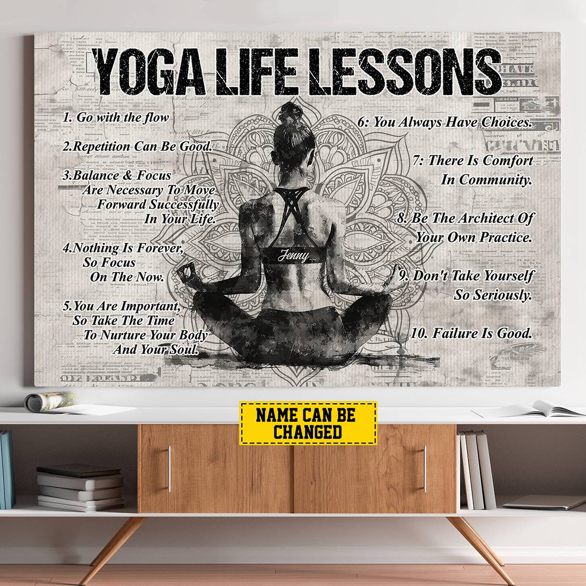 Personalized Yoga Life Lessons Poster / Canvas - Custom Gift For Yoga Lovers