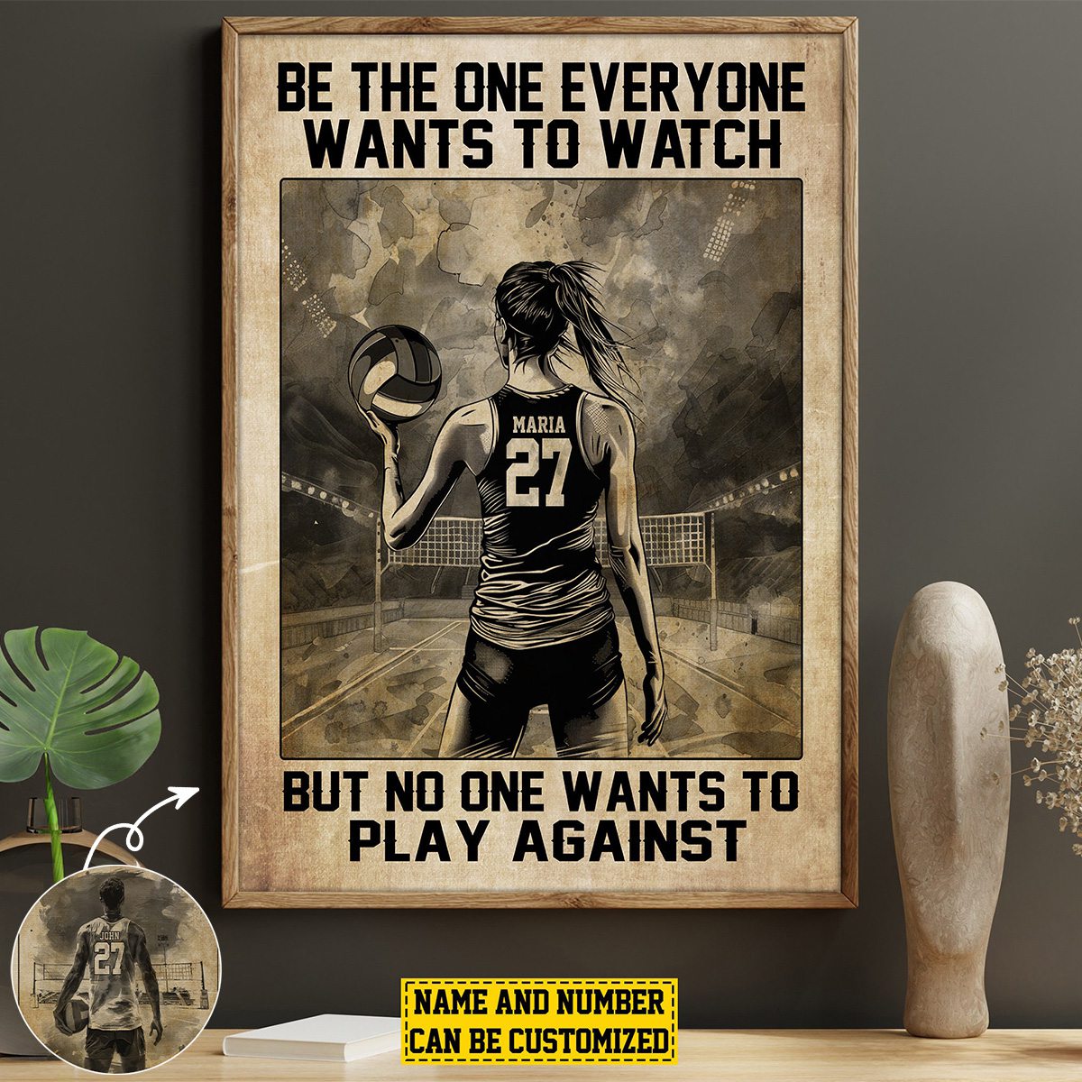 Personalized Volleyball Motivation Poster / Canvas - Gift For Volleyball Lovers
