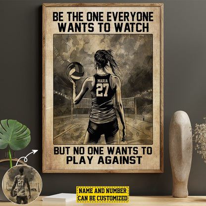 Personalized Volleyball Motivation Poster / Canvas - Gift For Volleyball Lovers
