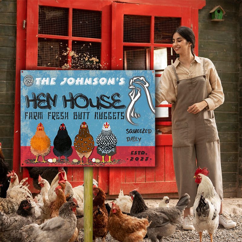 Chicken Hen House - Personalized Customized Classic Metal Signs