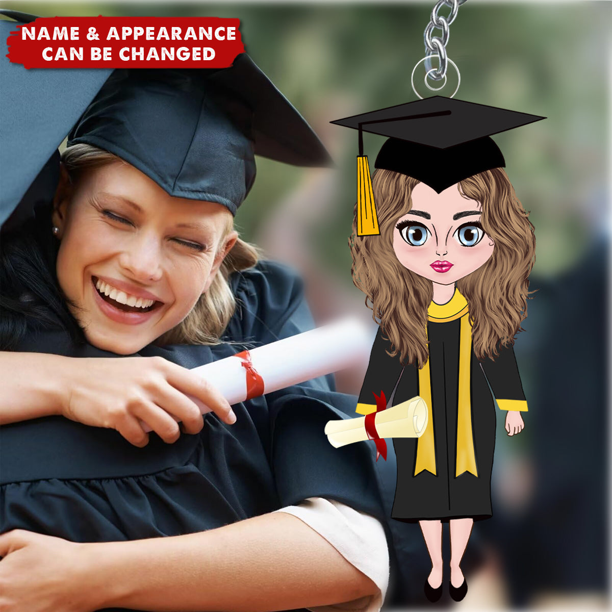 Personalized Acrylic Keychain - Graduation Gift For Girls