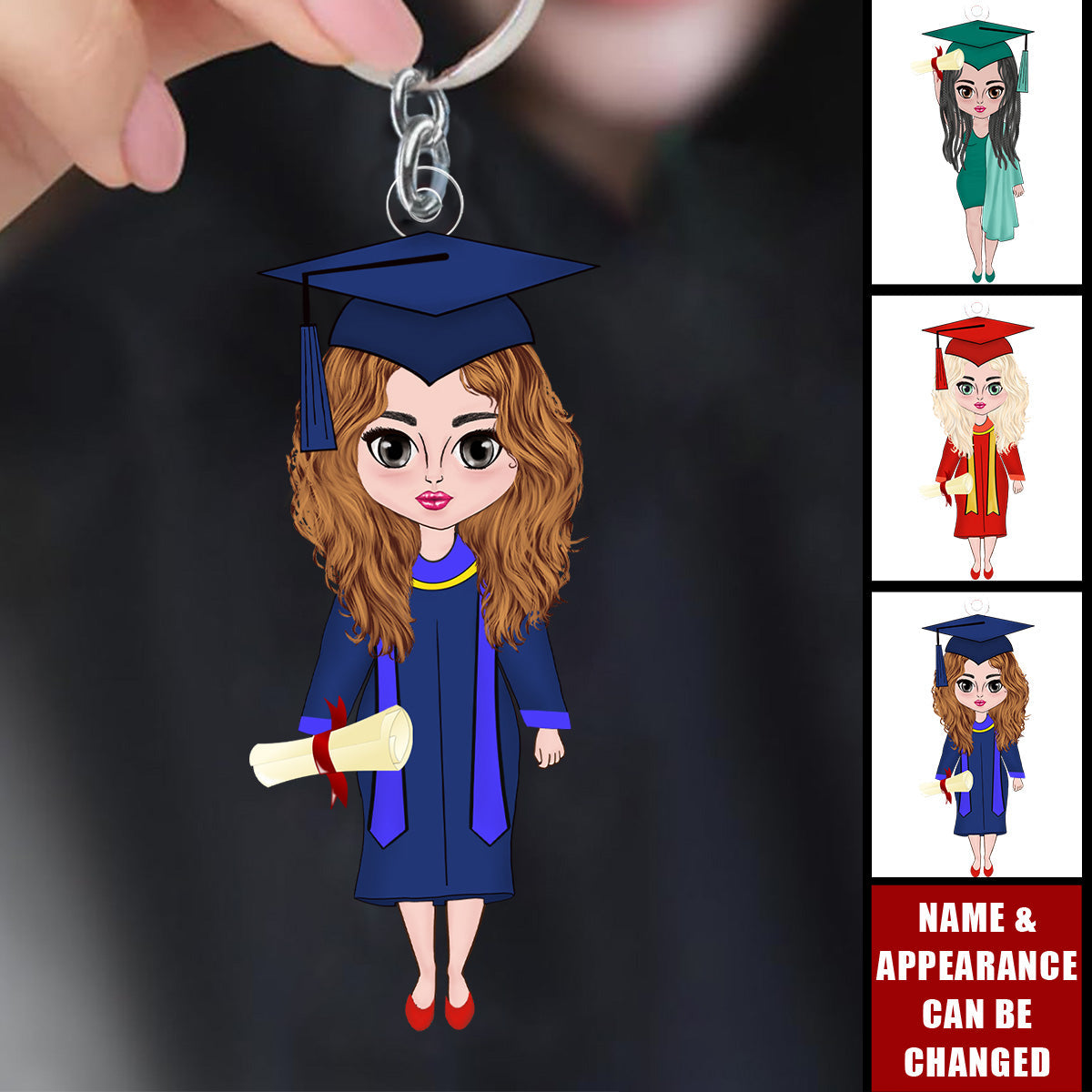 Personalized Acrylic Keychain - Graduation Gift For Girls