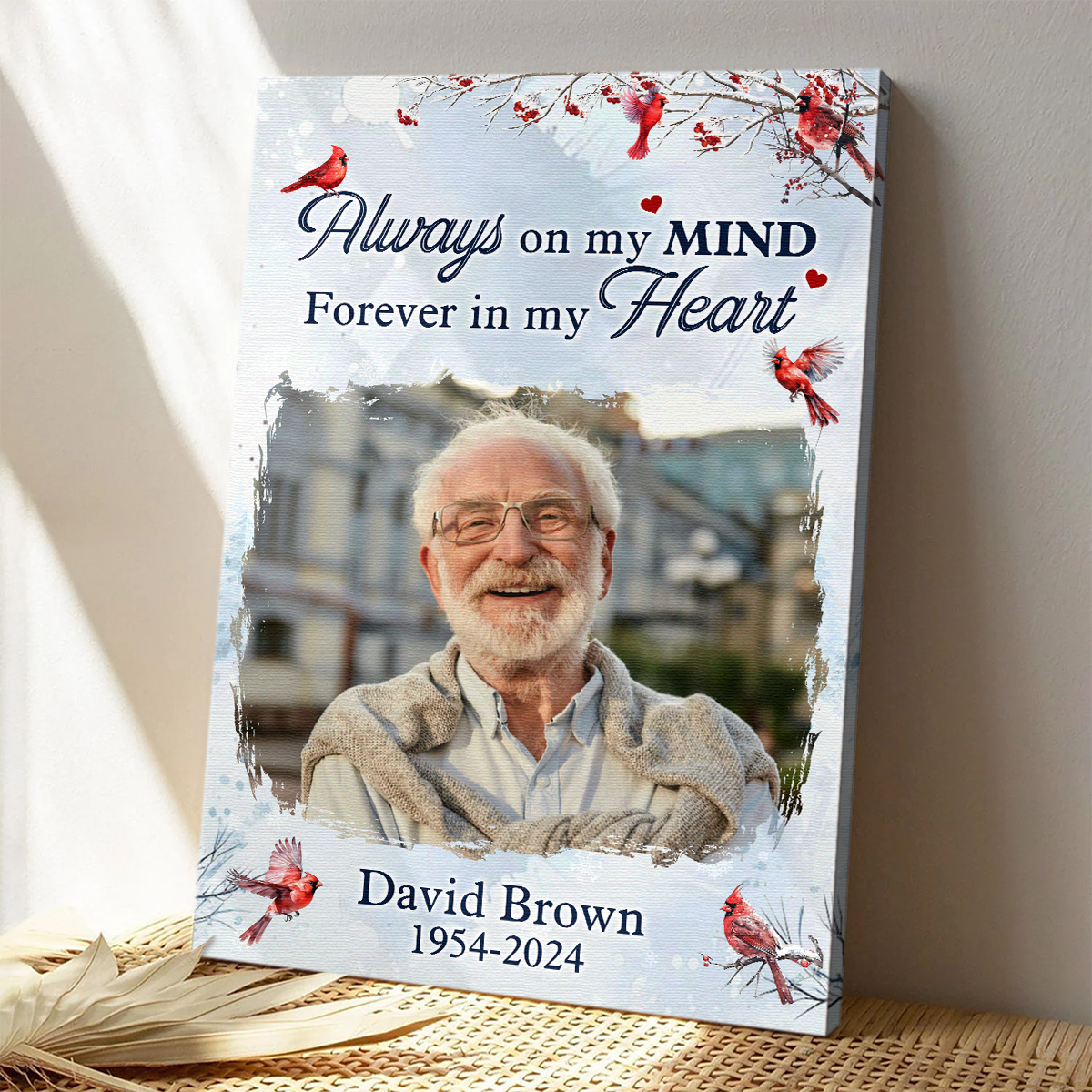 Those We Love Don't Go Away - Personalized Customized Photo Memorial Canvas / Poster
