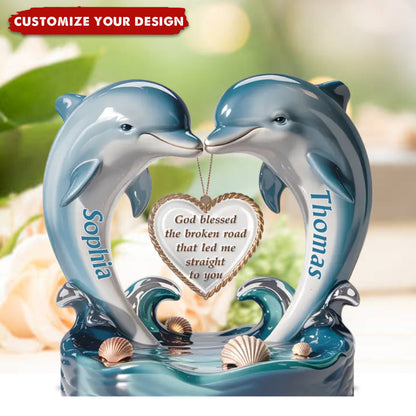 From One Heart To Another, Always - Personalized Couple Acrylic Plaque