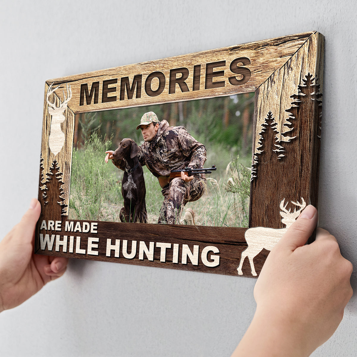 Personalized Memories Are Made While Hunting Canvas / Poster - Custom Gift For Hunting Buddies