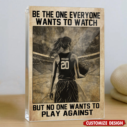 Personalized Basketball Acrylic Plaque - Gift For Basketball Lovers