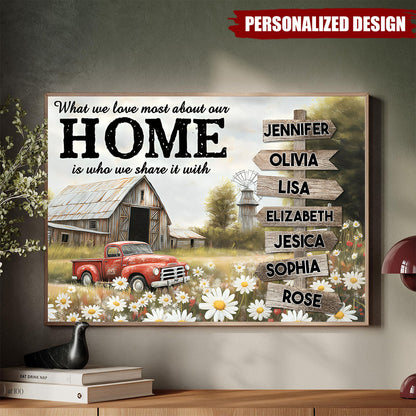 Personalized 'Our Home' Family Canvas - Rustic Wall Art Keepsake Gift
