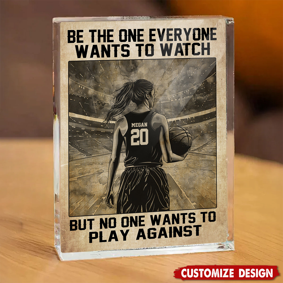Personalized Basketball Acrylic Plaque - Gift For Basketball Lovers