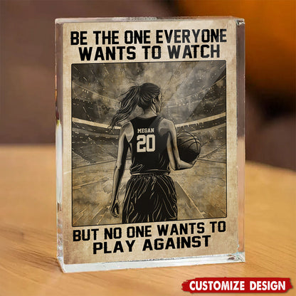 Personalized Basketball Acrylic Plaque - Gift For Basketball Lovers