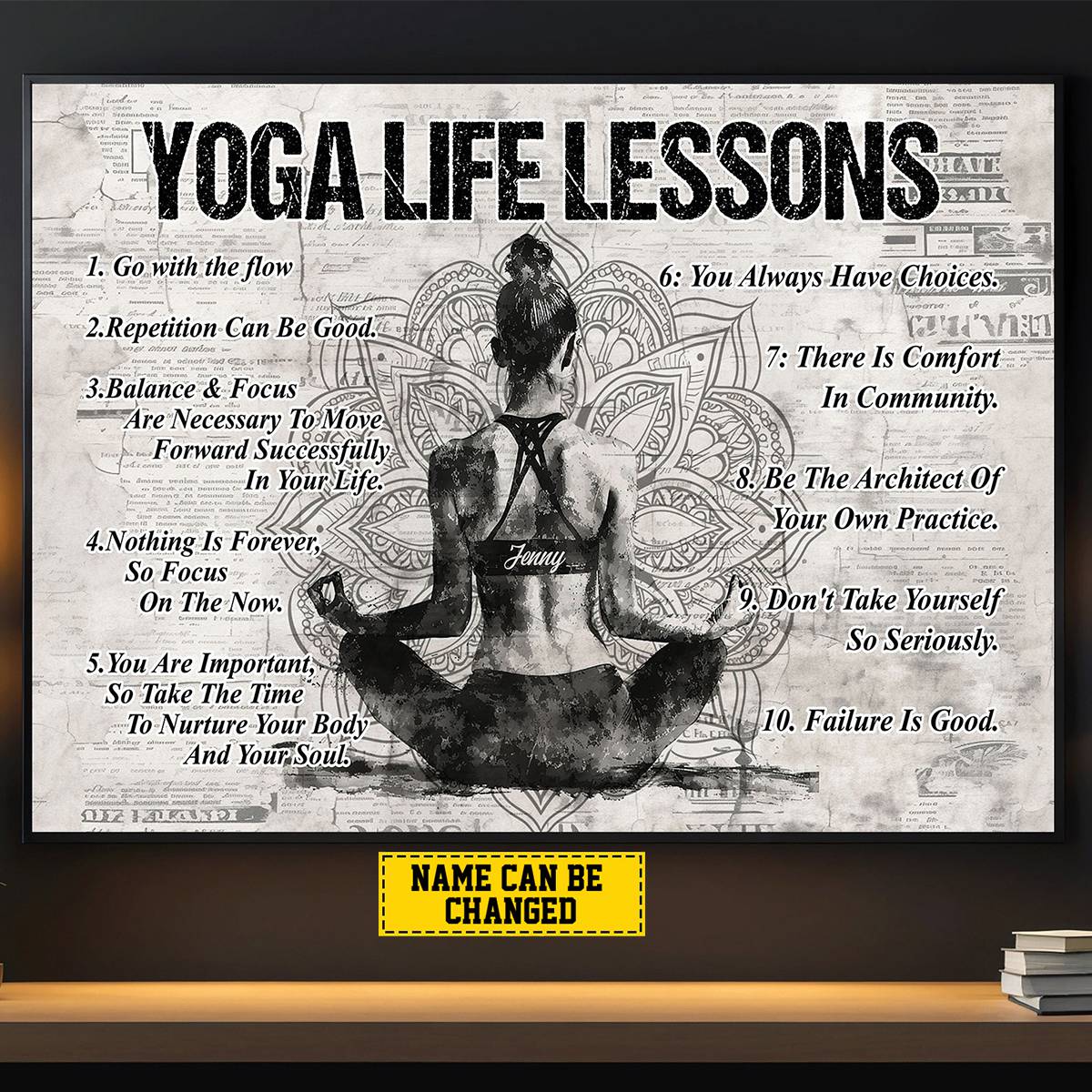 Personalized Yoga Life Lessons Poster / Canvas - Custom Gift For Yoga Lovers