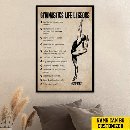 Personalized Gymnastics Life Lessons Poster / Canvas - Gift For Gymnastics Lovers