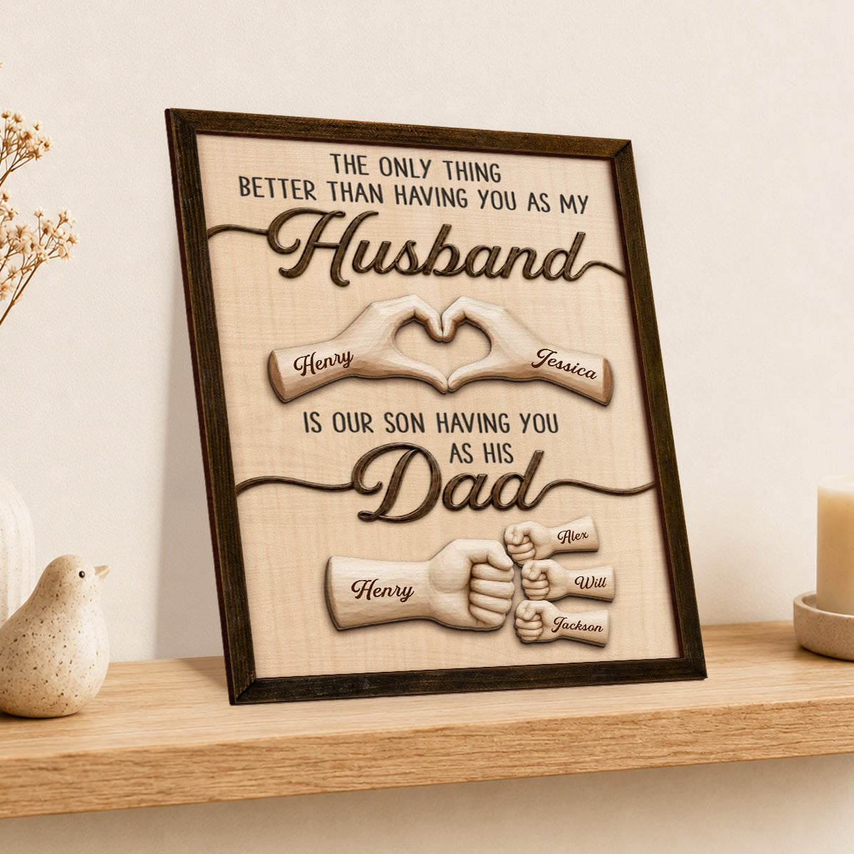 Plaque gift-ready design for Dad